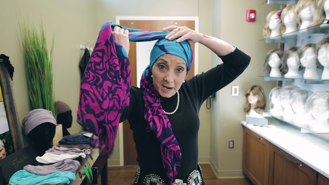 How to tie a head scarf - YouTube