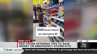 Red Cross offering tips to save money on emergency storm kits