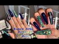 Black Opal PressOns Created With Polygel&123 Go Soft Gel Nails| Applied Using KDS Nail Glue