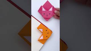 Easy and cute origami paper cat bookmark ideas #shorts #arar#craft #youtubeshorts #artandcraft #cat