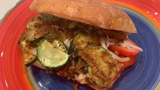 Incredible Vegan Zucchini Parmesan Sandwich