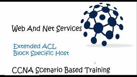 CCNA Scenario Based Training Extended ACL Block Specific Host