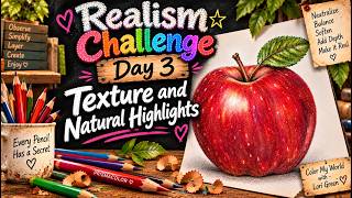 Master's Class Realistic Drawing Challenge Day 3 :Texture And Natural Highlights.