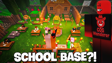 I Built the Ultimate School Base in 99 Nights in a Forest