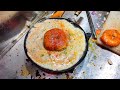 Big Egg Kulcha Omelet | Buttery Cheesy Bread Omelet | Indian Street Food