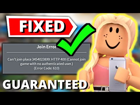 Roblox Error Code 610 Fix(HTTP 400)