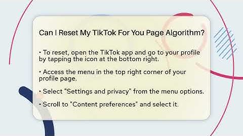 Can I Reset My TikTok For You Page Algorithm? - Everyday-Networking