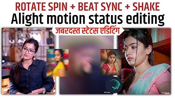 Trending beat sync + rotate spin effect status editing in alight motion 🔥👌👌