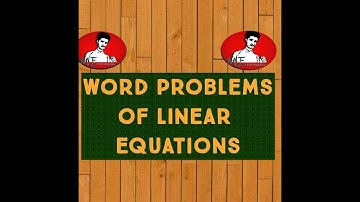 |Word problems of linear equations| part 3, by Asif Ali
