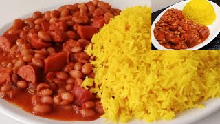 Beans & Sausage Stew/Turmeric Rice Recipe