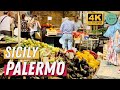 Palermo - Sicily - Italy  [ 4K ] City Walking Tour ☀️