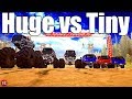 SpinTires MudRunner: HUGE vs TINY! Ford Excursion MEGA BATTLE! Part 1