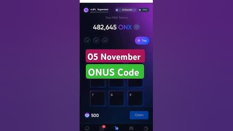 Onus Code | 05 November ONUS TAP TAP DAILY CODE | Onus daily code #onustaptapcode #onusdailycode #on