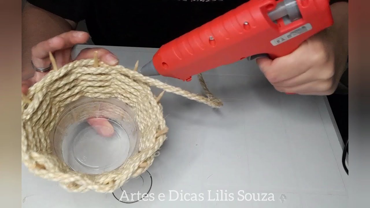 Cachepot de sisal estilo cesta