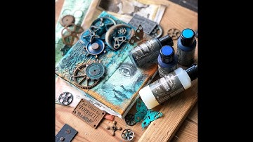 Mixed Media Minutes - Liquid Acrylics, Tissue Papers and Mechanicals - demo and techniques