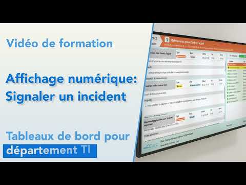 Formation: Signaler un incident (partie 1) - Tableaux de bord TI pour affichage numérique