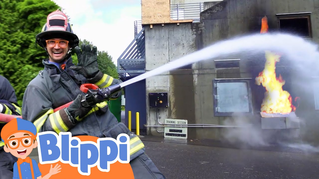 blippi fire station tour