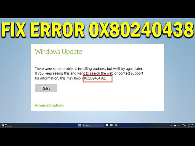 405yoko様確認用です。 How To Fix 0x80240438 'There Were Some Problems Installing