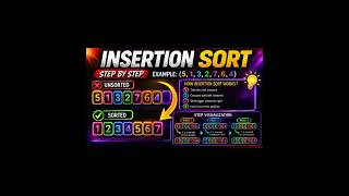 Insertion sort in c++ #CodeWithLogic #coding #logic #programming #sortingalgorithms #insertionsort