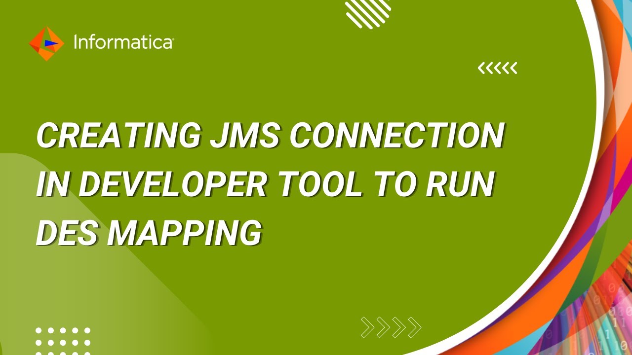 Informatica Developer Tool Tutorial How to Create JMS Connection in the Informatica Developer Tool to Run ...