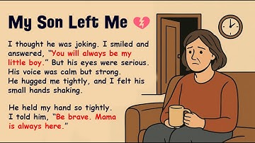 My Son Left Me Alone | Learn English Through Story Level 2 🔥| Story With Shadowing Technique