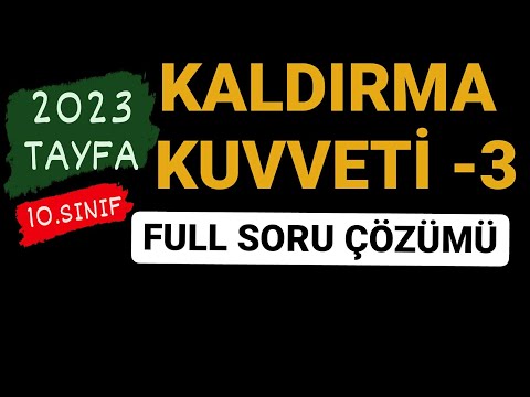 KALDIRMA KUVVETİ  SORU ÇÖZÜMÜ | TYT FİZİK | 10.SINIF