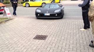 KOENIGSEGG CCXR HUGE BACKFIRE !!! LOUD FULL THROTTLE SOUND !!!