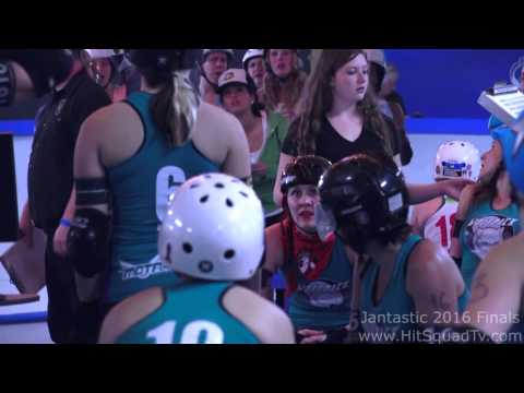 Jantastic 2016 Finals My Little Ponies vs Wolf Pack Banked Track Roller Derby #HitSquadMix