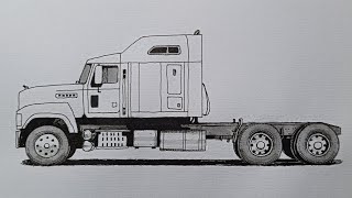 How to draw a Big Mack Truck