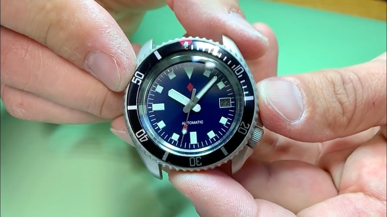 SEIKO 7002 DIVER MOD WITH DAGAZ DIAL AND HANDS - YouTube