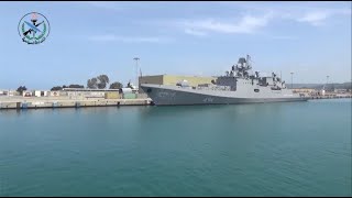 بيان عملي بحري سوري روسي مشترك بالذخيرة الحية في إحدى القواعد البحرية بطرطوس
