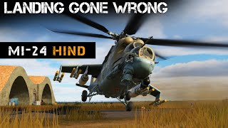 Mi-24 Hind - Attempting to Land a Heavily damaged Hind | Digital Combat Simulator | DCS |