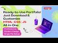 HTML CSS JavaScript Portfolio Website | Source Code Available