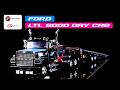 Ford LTL 9000 Day Cab & Landoll 440B-50CA Traveling Axle Trailer 1/64 Diecast Model | DCP/First Gear