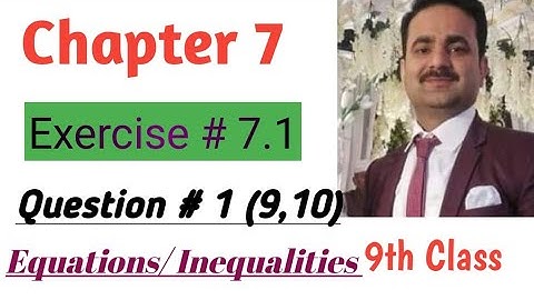 9th Math Class 9 |chapter 7 ||Exercise 7.1 |Question 1 (9,10)  || by Sikandar Ali