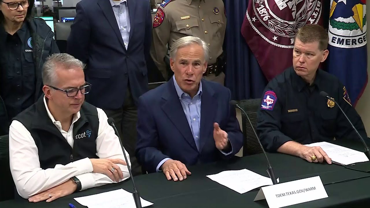 Gov. Greg Abbott talks about preps for winter weather headed to Texas ...