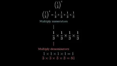 What is (1/3)^4 ? One-Third Raised to the Fourth Power