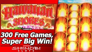 Hawaiian Shores Slot - First Look, 300+ Free Games, Super Big Win in New Konami Slot screenshot 1