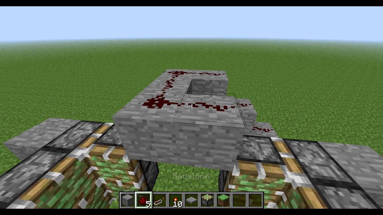 How to make a 2x2 piston door activate using a redstone torch in