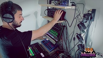 Planet@ Live  Setup //Behringer Model D //Roland TR 8 //Korg Electribe Blue //Roland MC 707