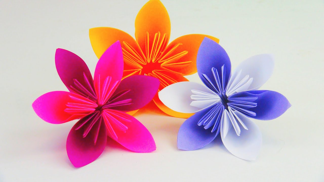 Blume falten origami diy / schöne blumen für den frühling / ostern ...