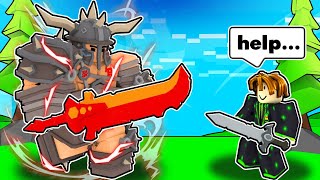 I Became A JUGGERNAUT-BARBARIAN In Roblox Bedwars!