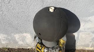 How to make a cement concrete sphere bird bath water fountain