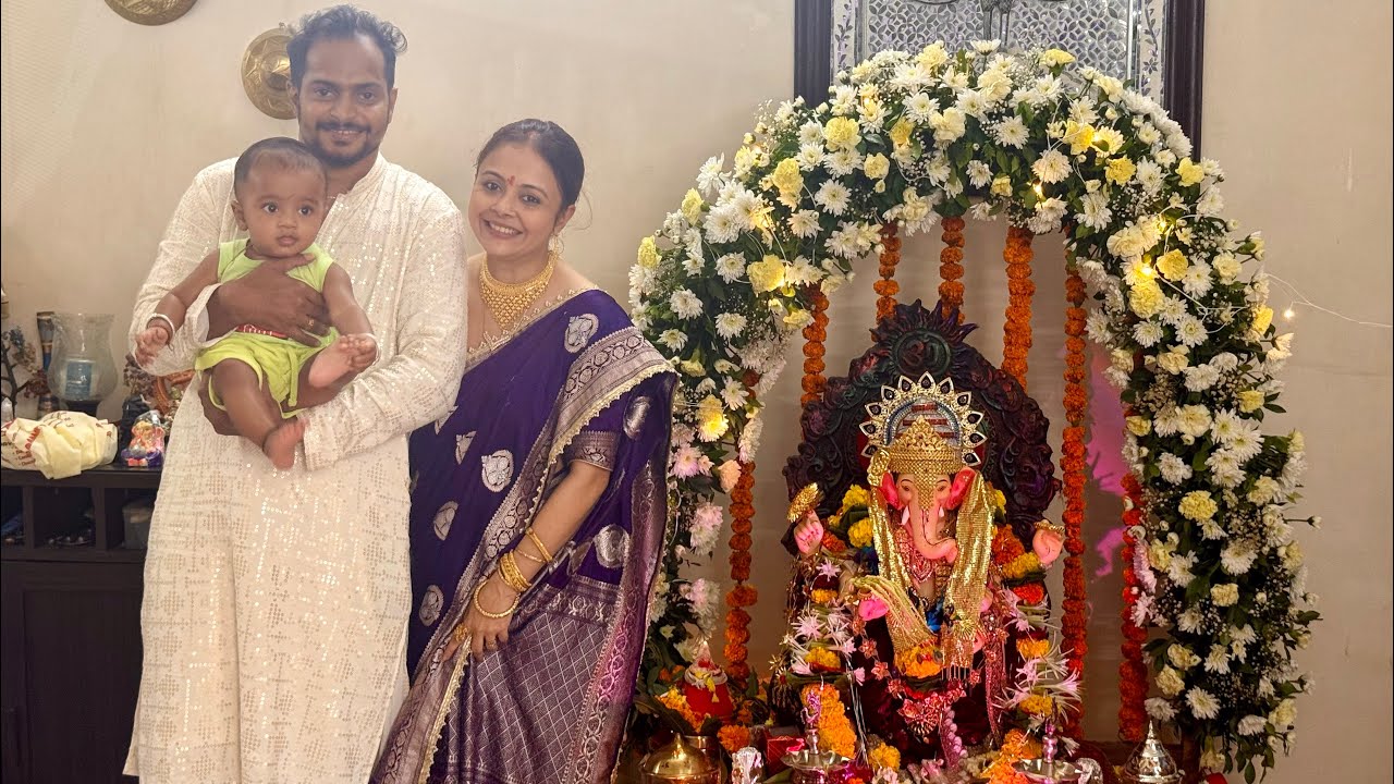Our Ganpati at Home 🏡❤️ | Day 1 Celebration, Bhog & Special Moments
