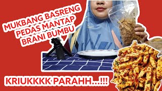 Download Lagu PEDAS GURIH..!!! MUKBANG ASMR VIRAL BASRENG  SUPER PEDAS DAUN JERUK MP3