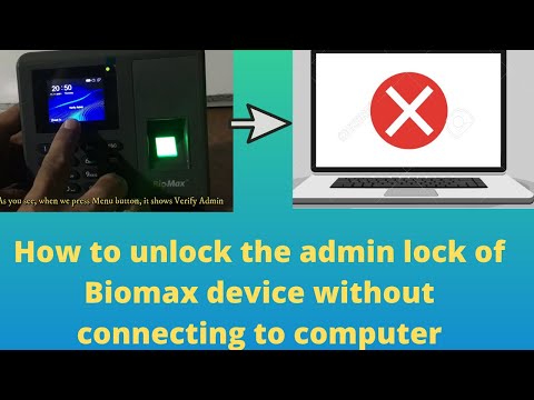 How to unlock the admin of Biomax N-Series device without connecting to computer | Biomax attendance