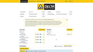 Add Courses and Breaks to Plan Your Schedule for the Term