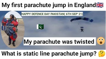 My First Static Line Parachute Jump|Skydive Weston England|Abdullah Azad|Happy Defence Day Pakistan