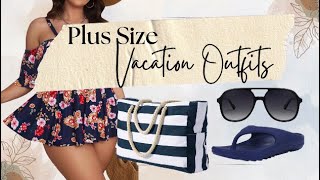 Plus Size Vacation Outfit Ideas | Plus Size Bathing Suits And Accessories