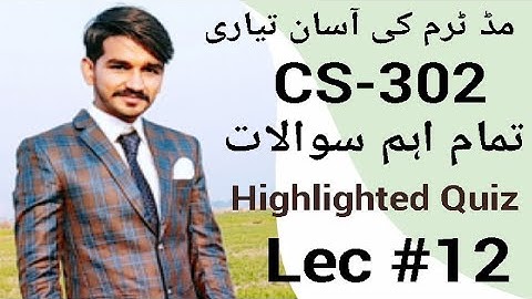 CS302 lecture 12|VU Short lectures by Amir|2 &4 bit Comparator|midterm preparation|CStudy with Amir